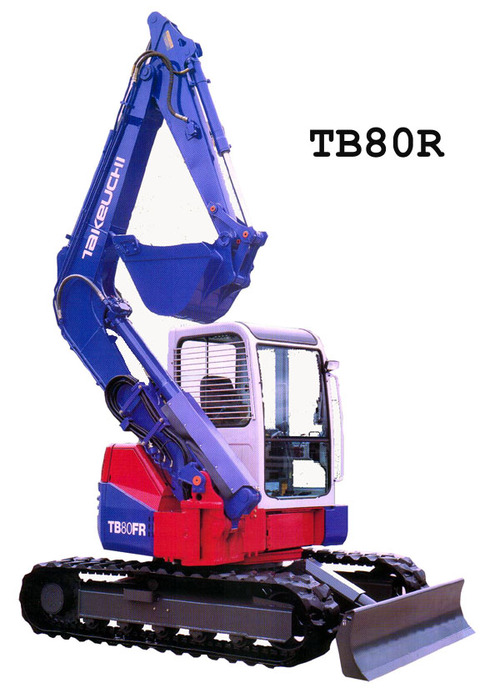 Product picture TAKEUCHI TB80FR TB 80FR MINI EXCAVATOR SERVICE REPAIR MANUAL